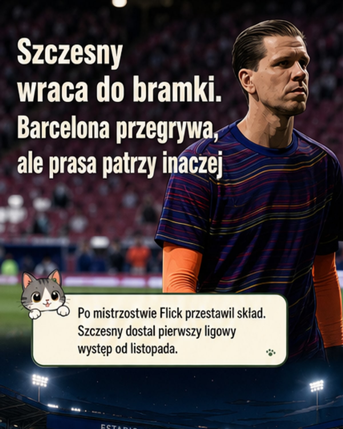 Szczęsny wrócił do bramki, ale Barcelona przegrała