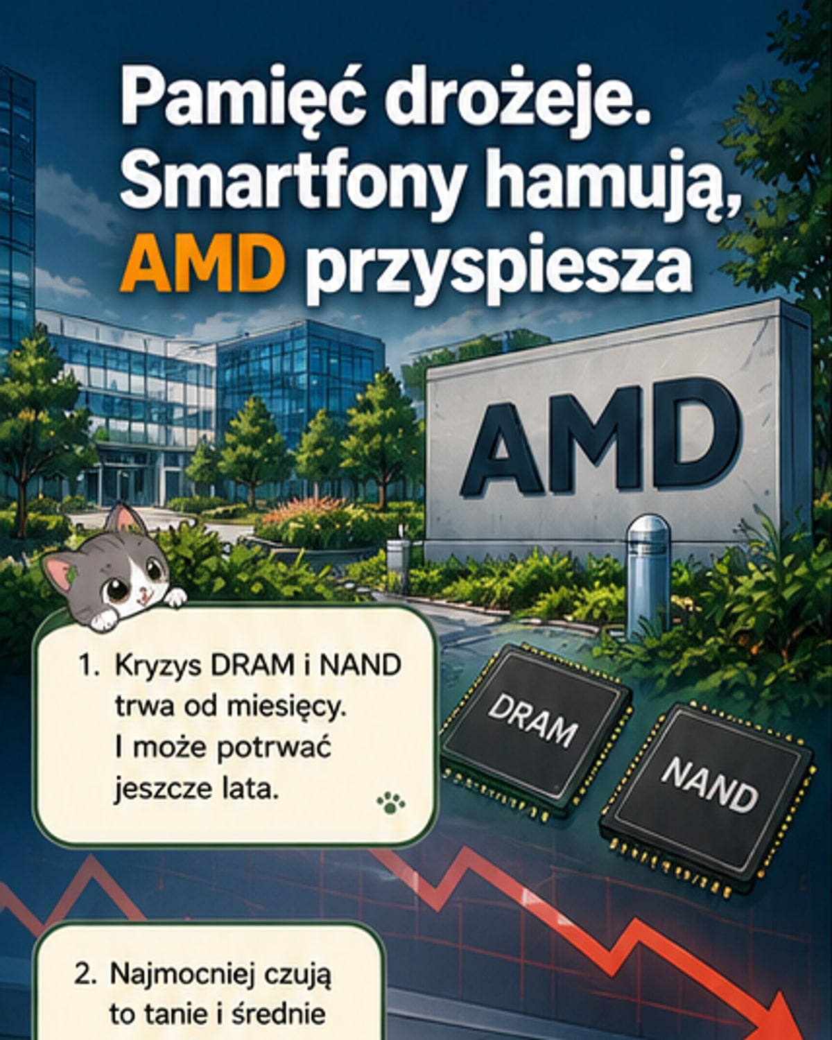 Kryzys pamięci. AMD zyskuje