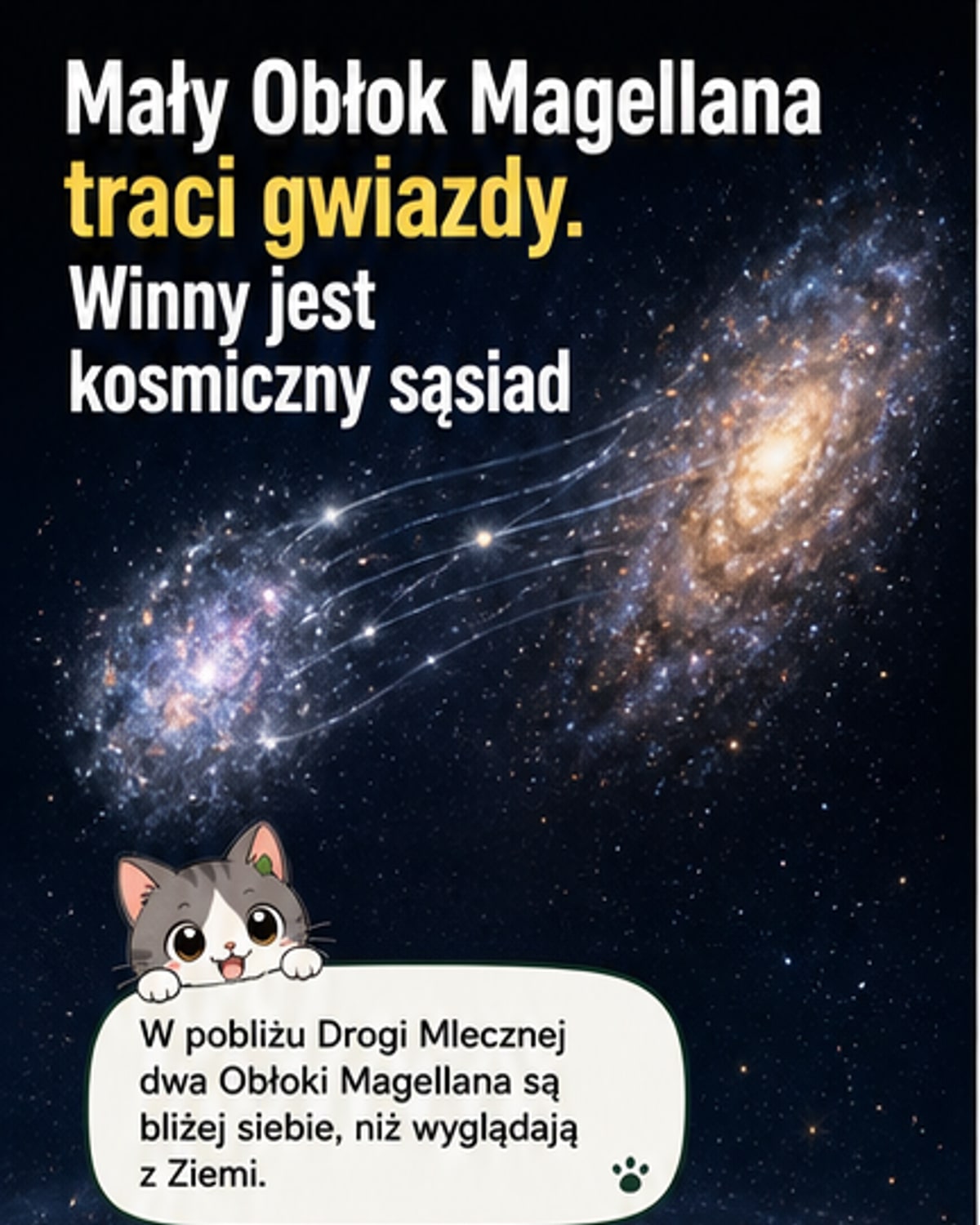 Mały Obłok Magellana się rozpadает