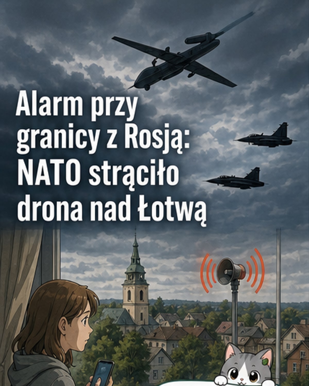 Zestrzelony dron na granicy z Rosją