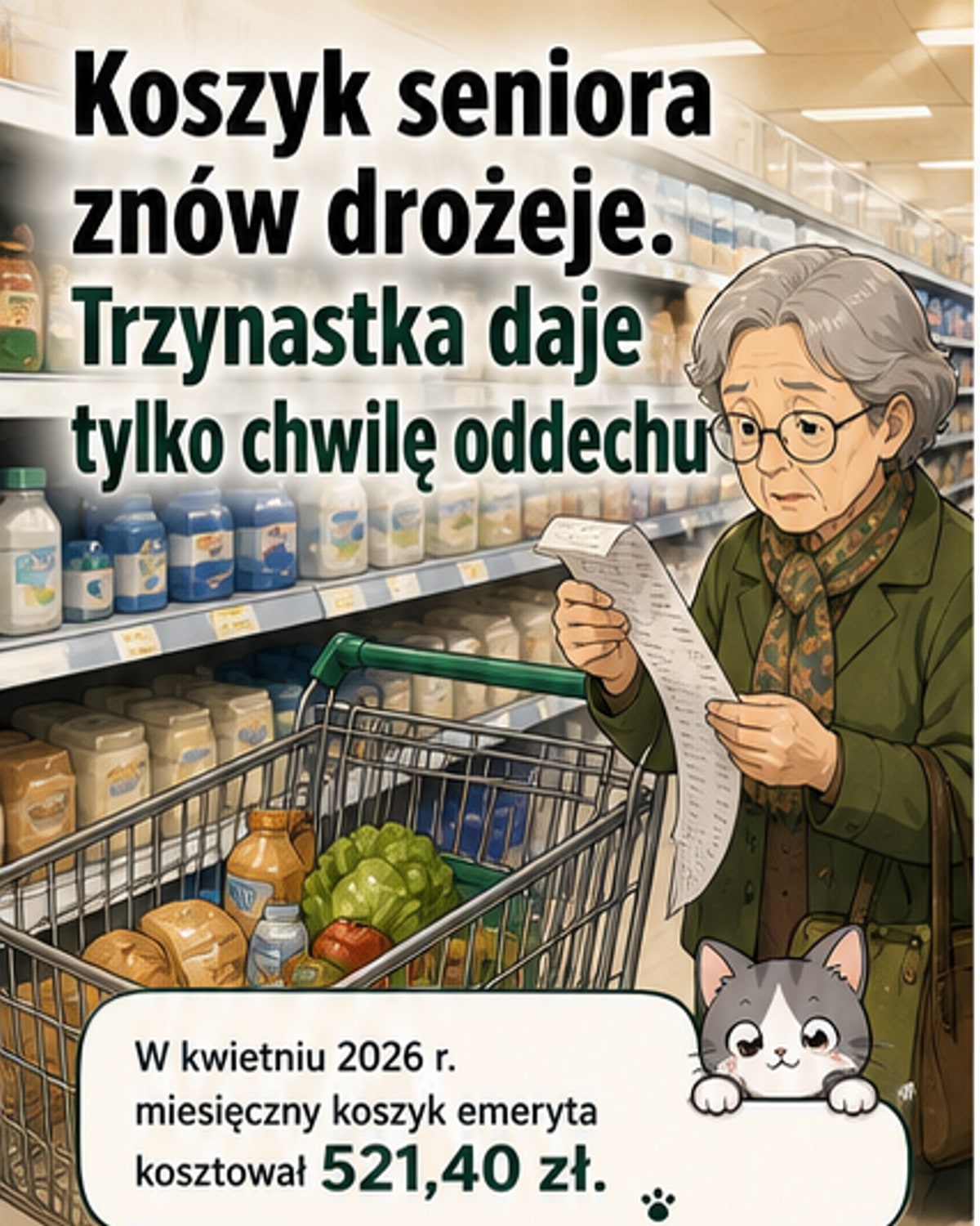 Koszyk emeryta znów drożeje
