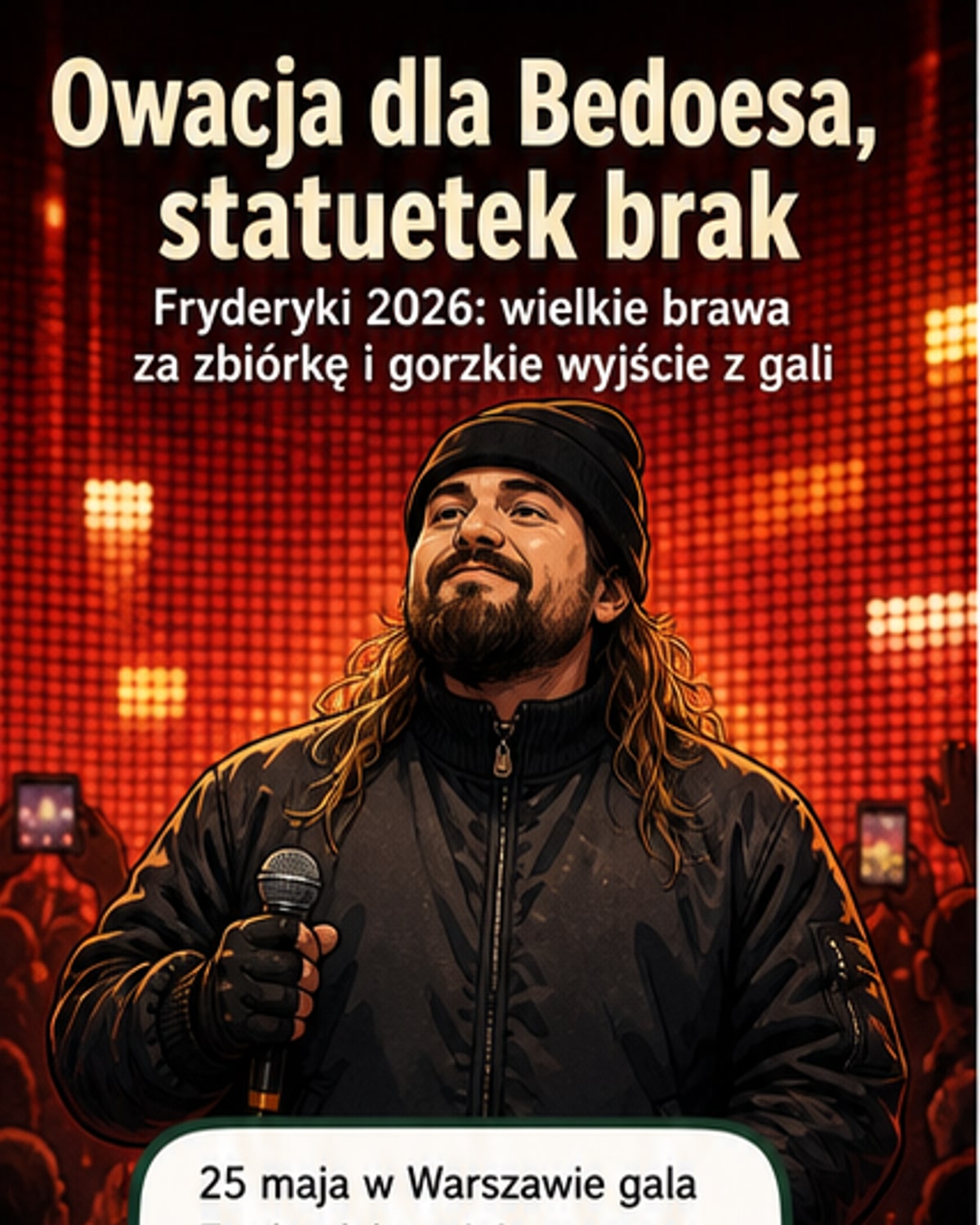 Bedoes otrzymał brawa na Fryderykach, ale nie wygrał