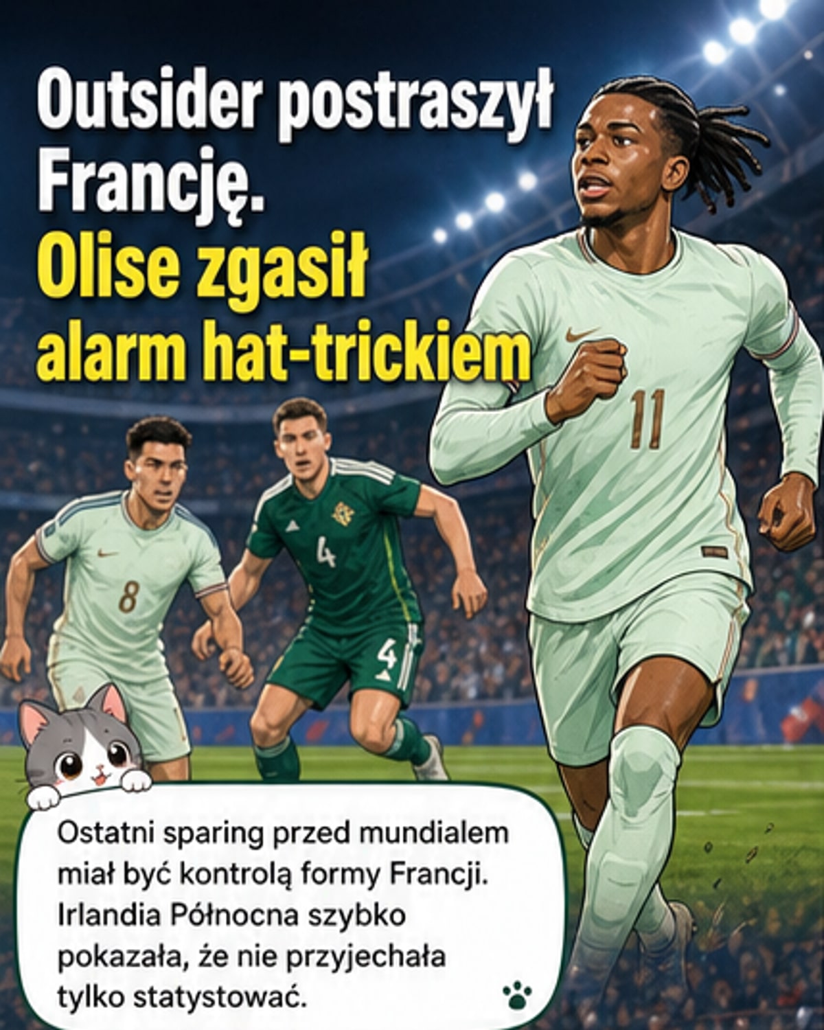 Olise trzykrotnie błysnął, Francja wygrała