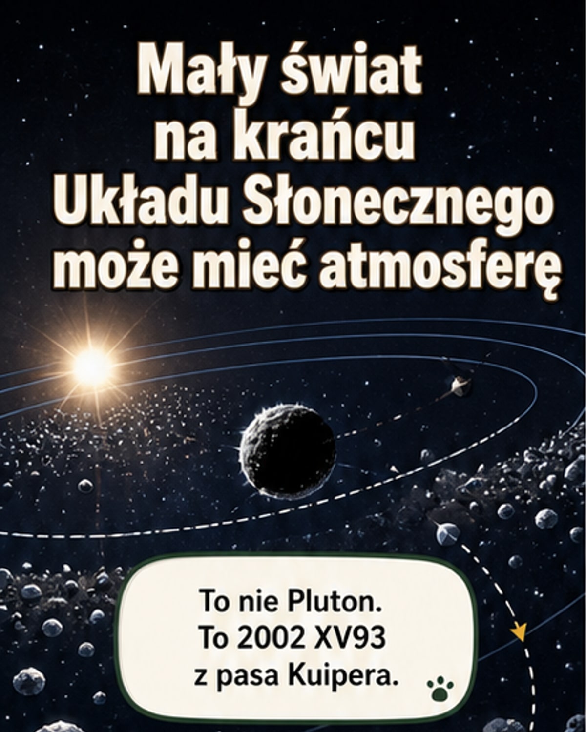 Tajemnicza mgiełka wokół małego obiektu w pasie Kuipera