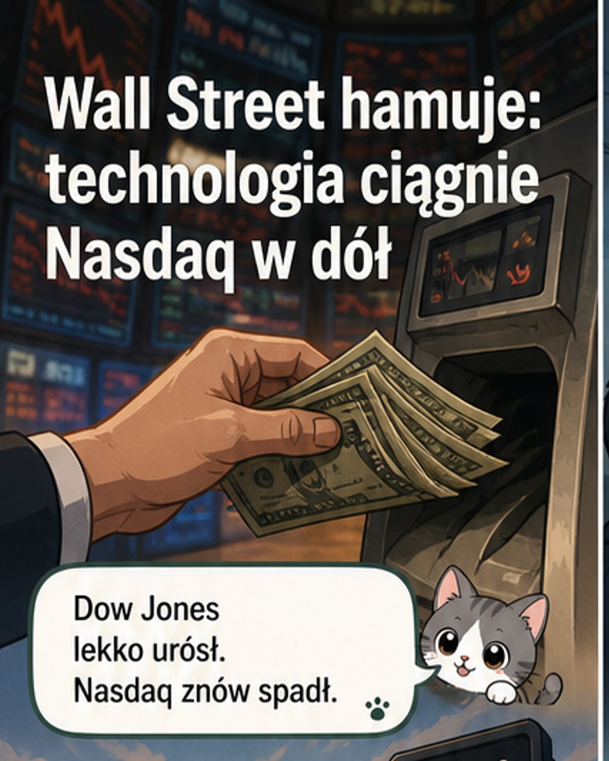 Kolejny dzień spadków wśród techów