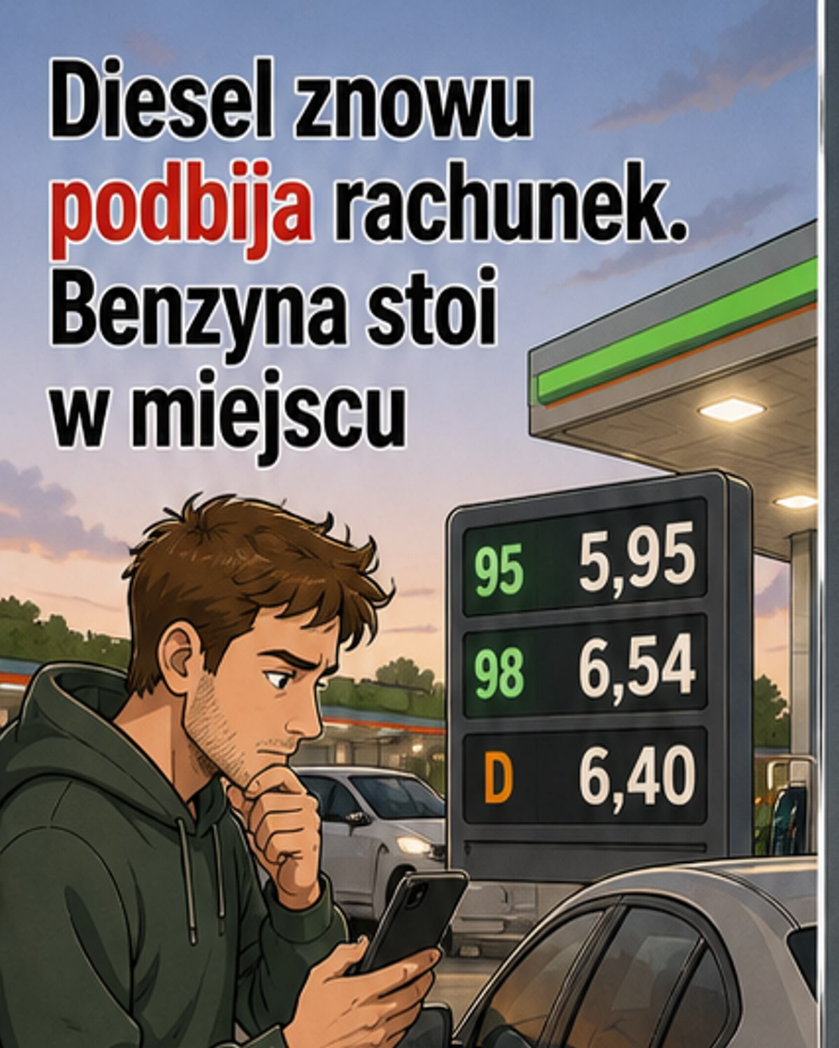 Diesel drożeje, benzyna bez zmian