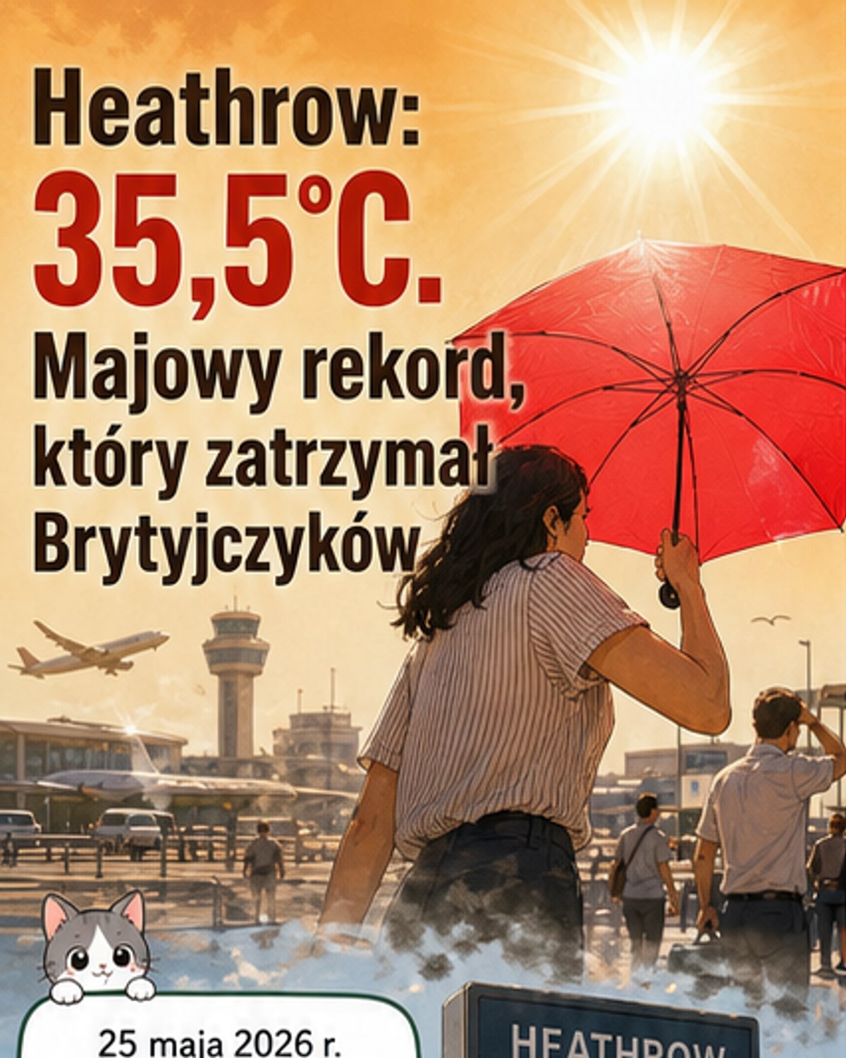 Rekordowy upał w maju w Wielkiej Brytanii