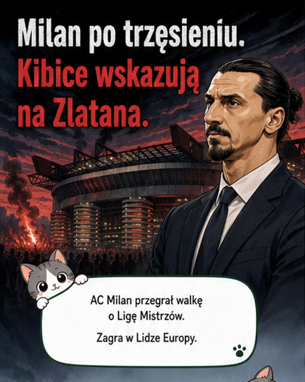 Kibice Milanu kontra Ibra