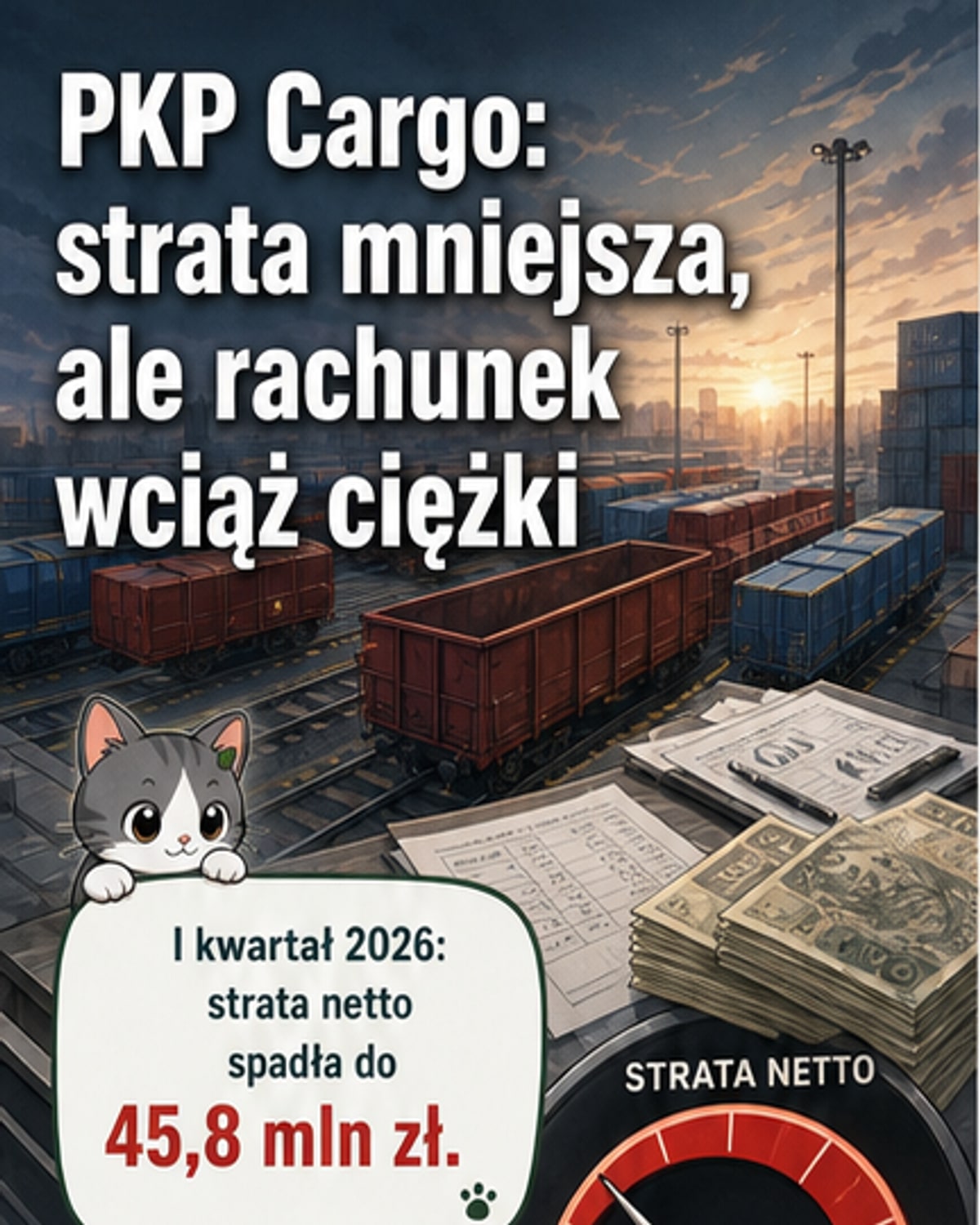 PKP Cargo zmniejszyło stratę netto
