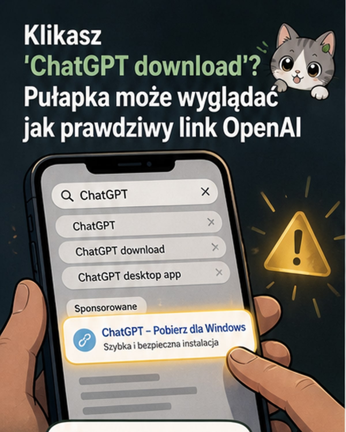 Pobierasz ChatGPT? Uważaj na fałszywe linki