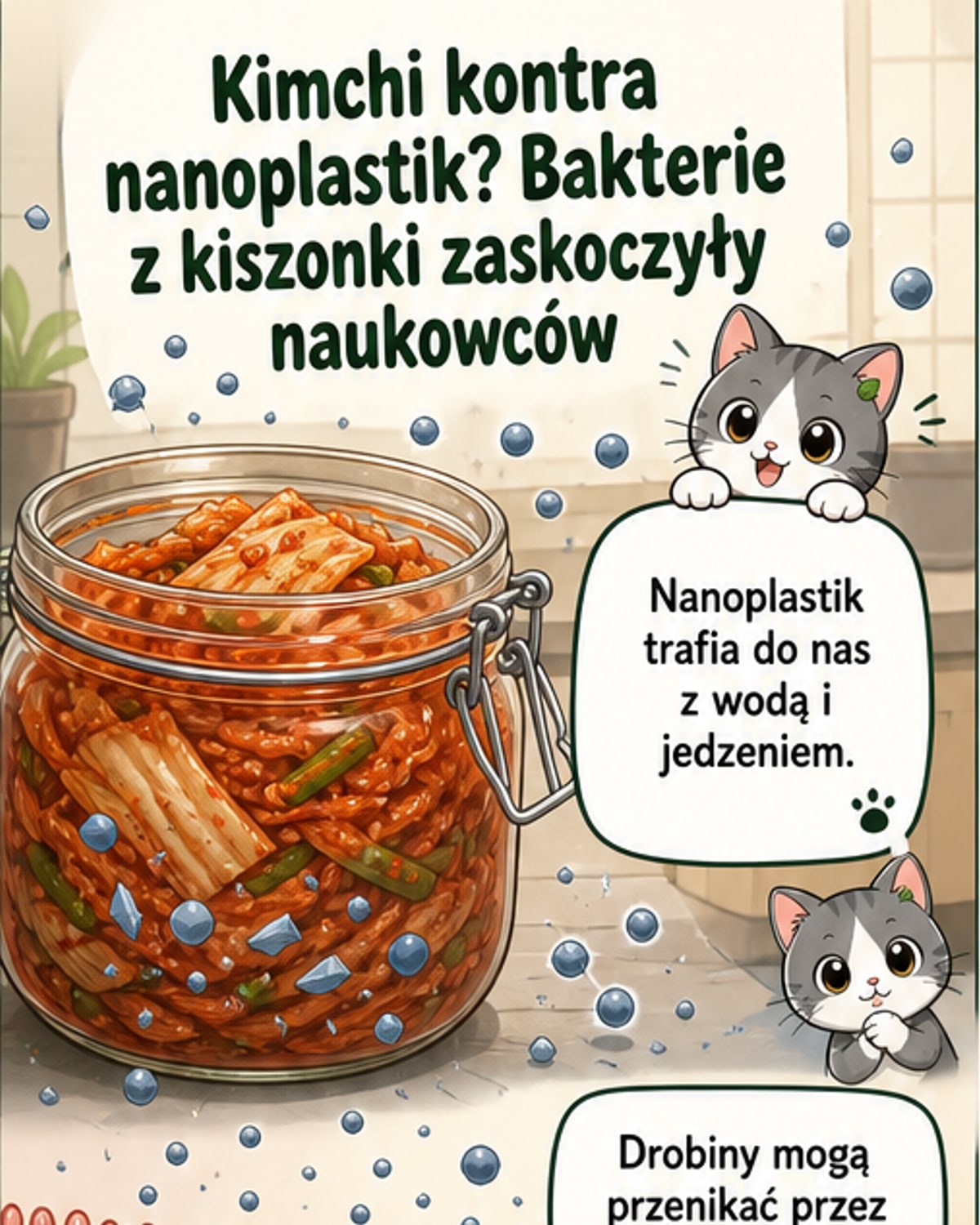 Kimchi może pomagać usuwać nanoplastik