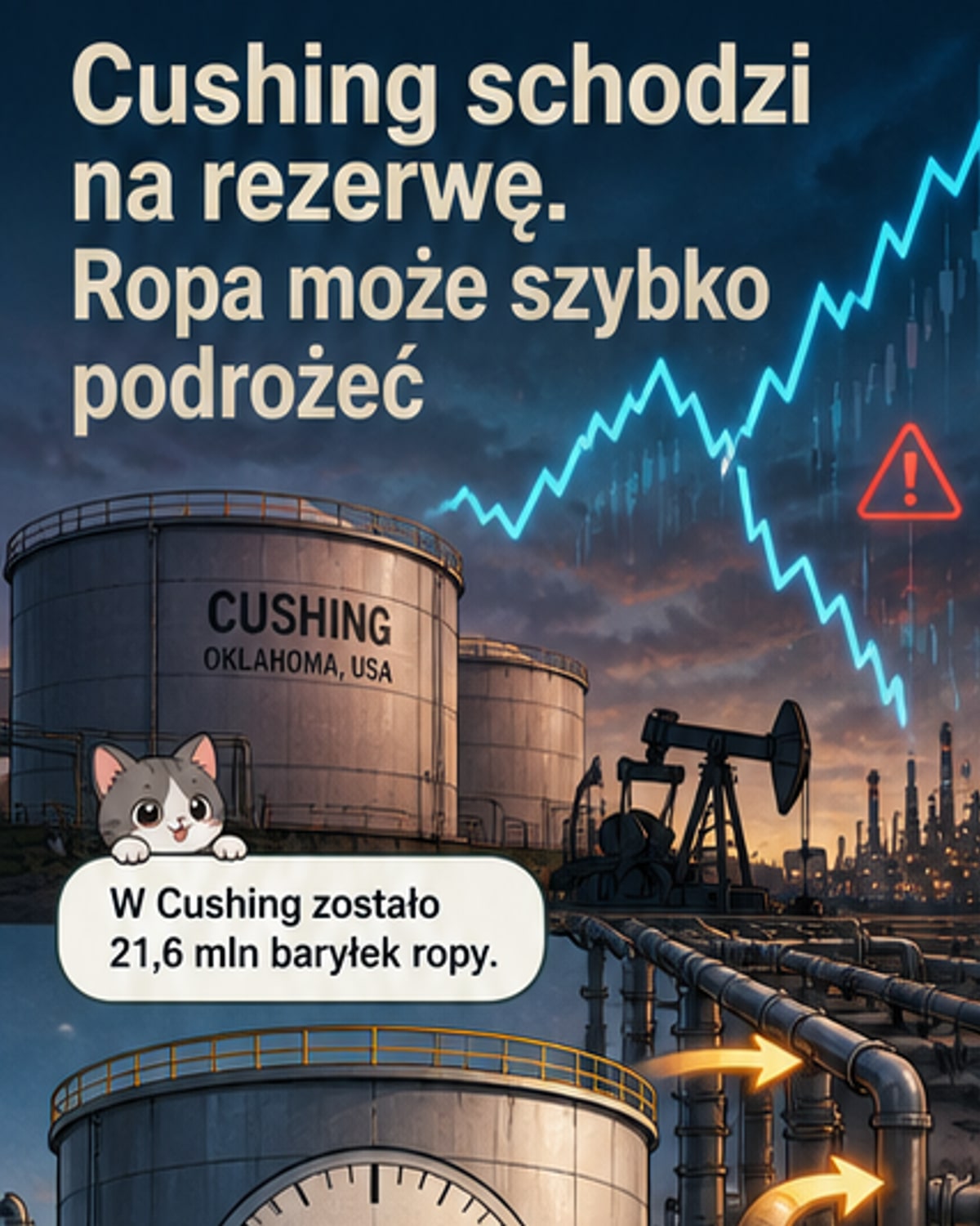 Zapasy ropy w USA na krytycznym poziomie