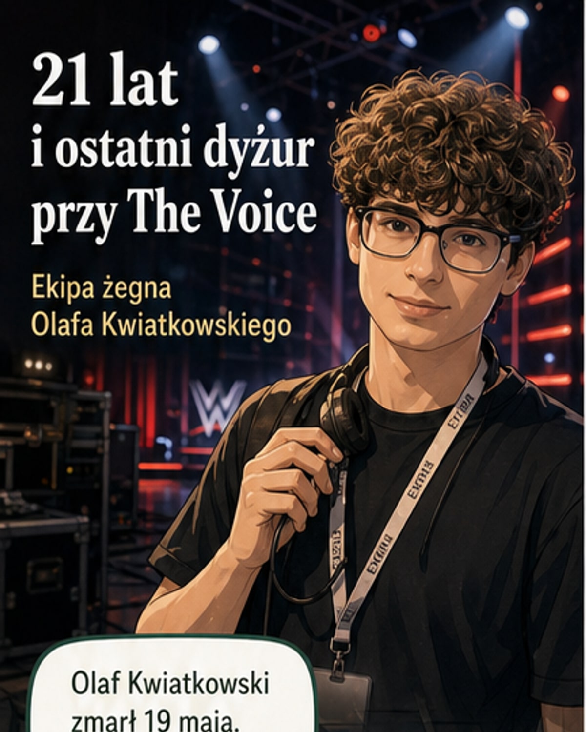 Zmarł asystent produkcji The Voice