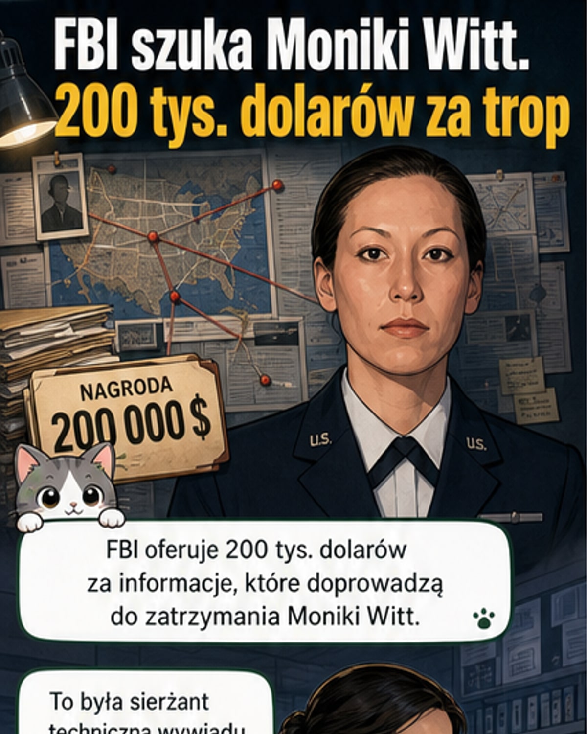 FBI szuka byłej żołnierki za 200 tys. $