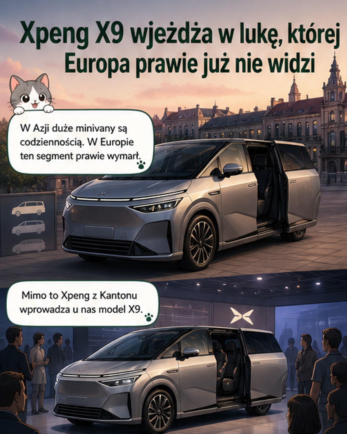 Chiński Xpeng X9 wjeżdża do Europy