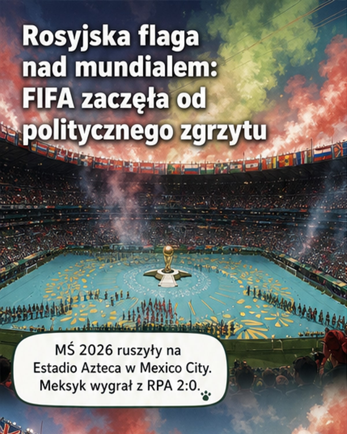 Rosyjska flaga na Mundialu mimo sankcji