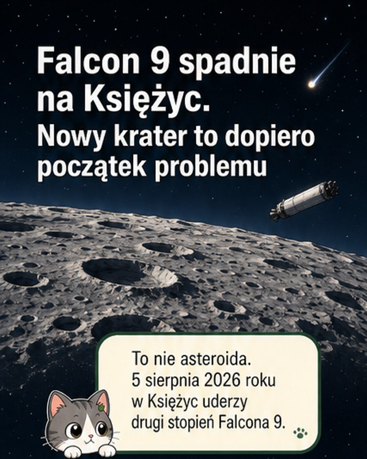 Rakieta Falcon 9 uderzy w Księżyc