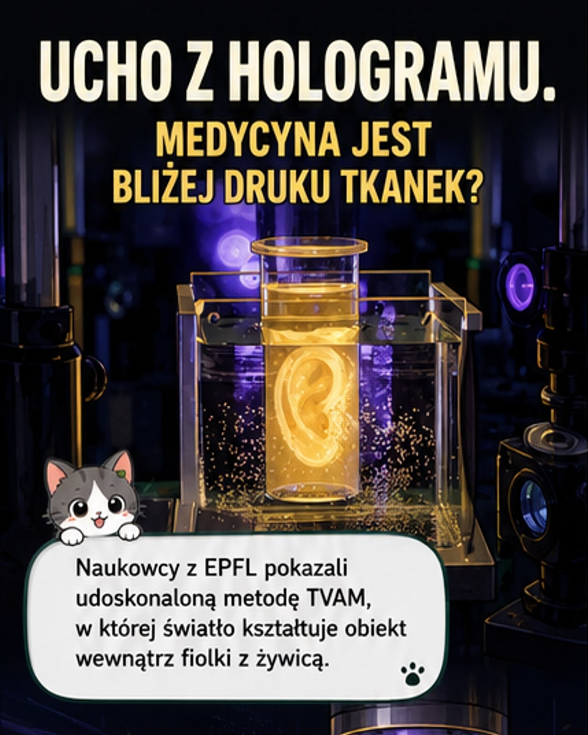 Hologram wydrukował ludzkie ucho