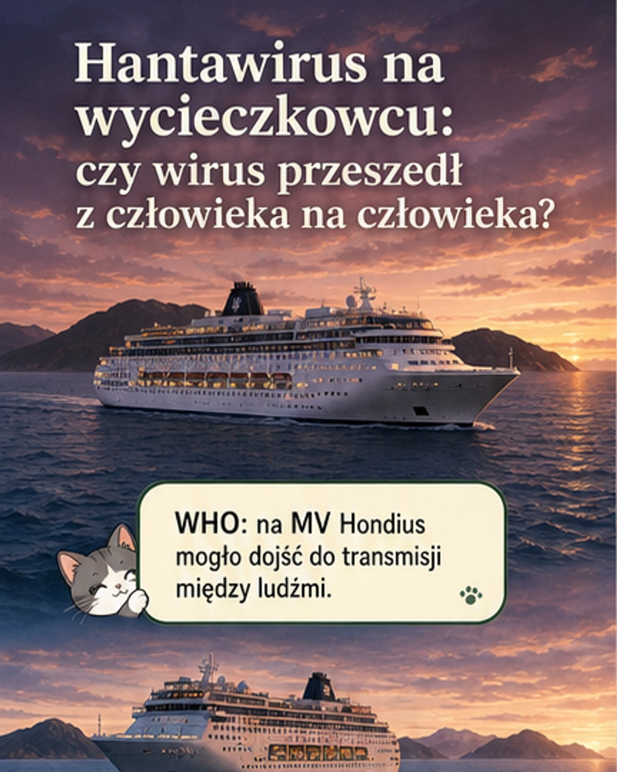 Hantawirus na statku: transmisja między ludźmi?