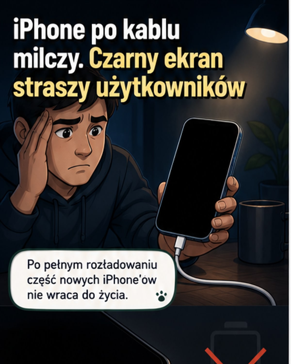 iPhone nie włącza się po rozładowaniu