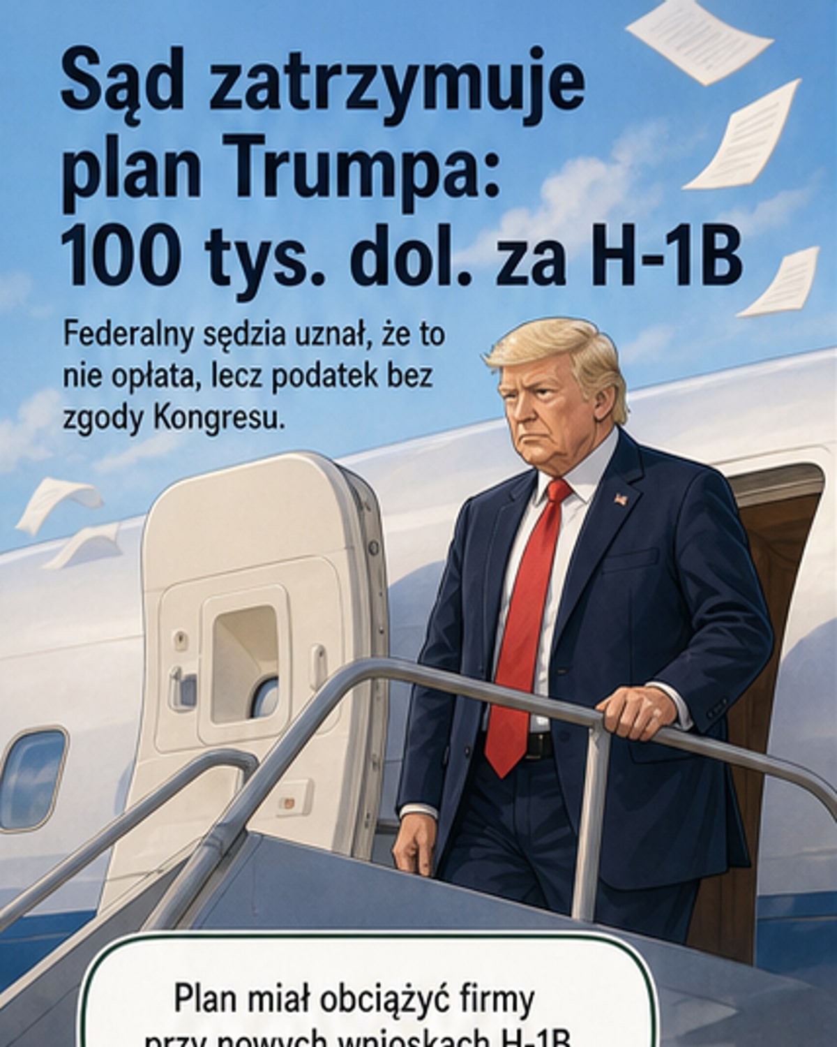 Sąd blokuje opłatę 100 tys. dol. za wizę H-1B