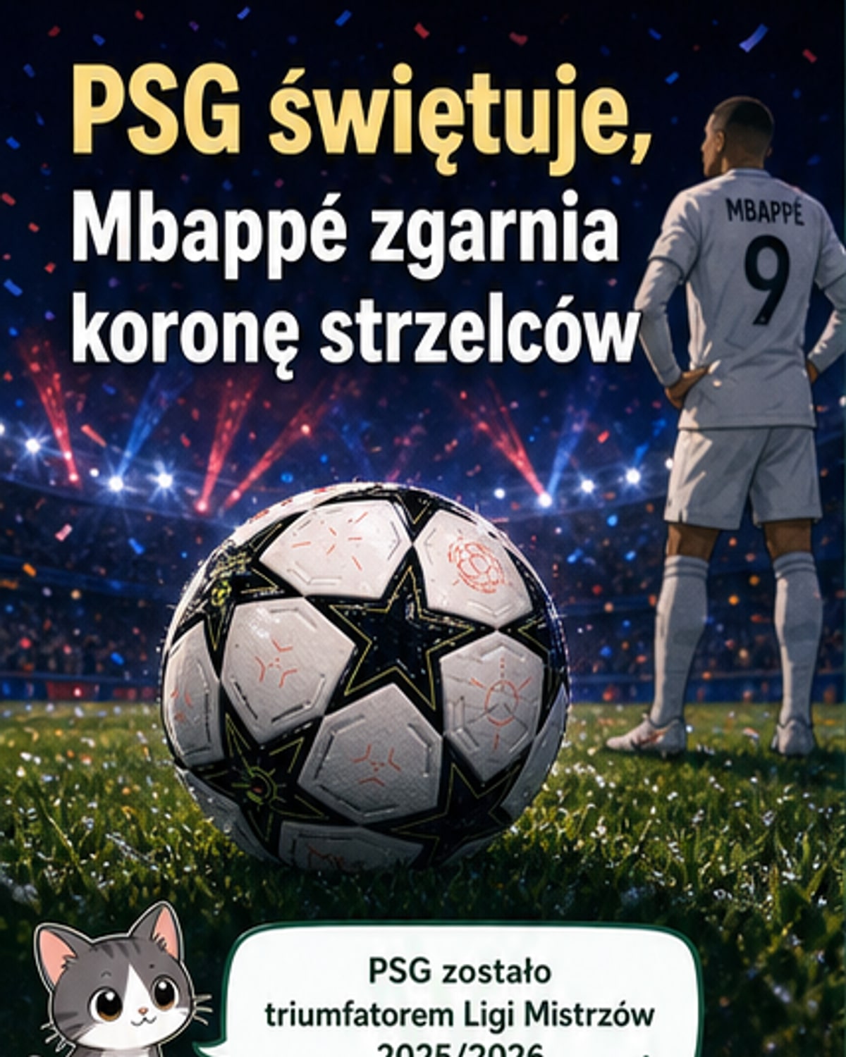 Mbappé król strzelców Ligi Mistrzów