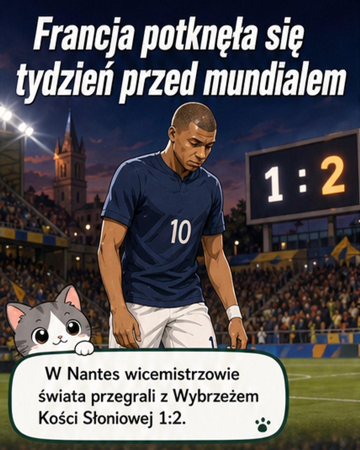 Francja przegrała przed Mistrzostwami Świata