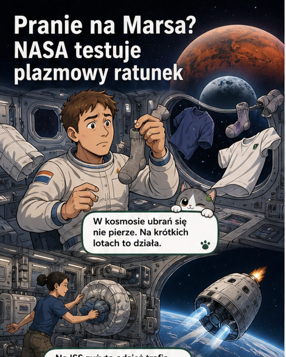 Jak prać na Marsie? Plazmowy pistolet do czyszczenia