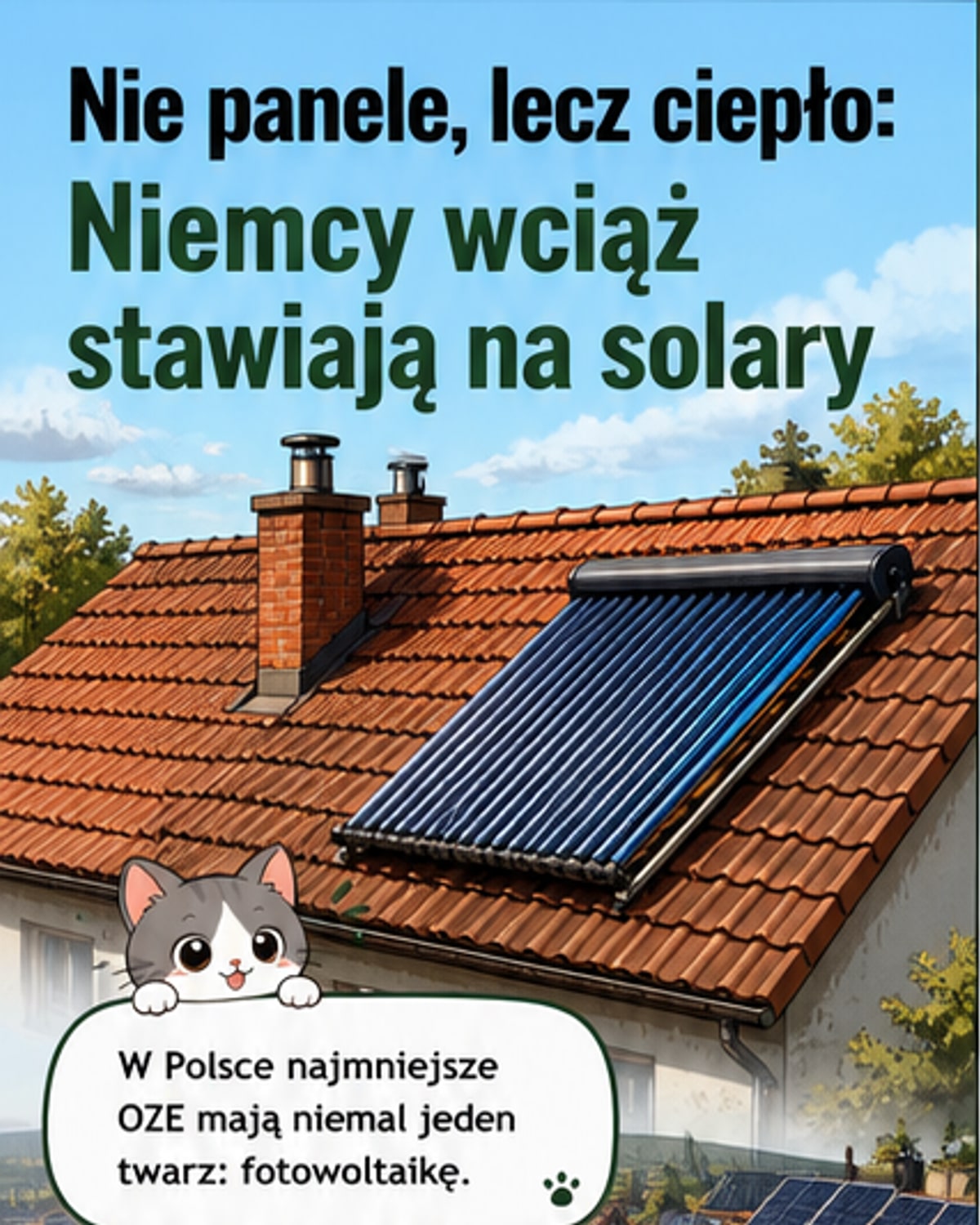 Niemcy stawiają na kolektory, nie fotowoltaikę