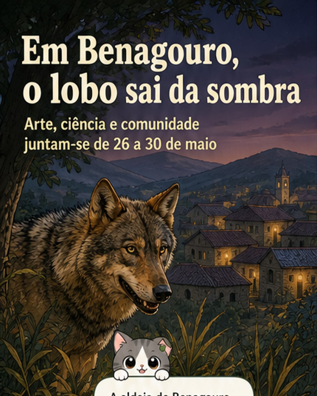 Lobo-ibérico em foco num evento de arte e ciência