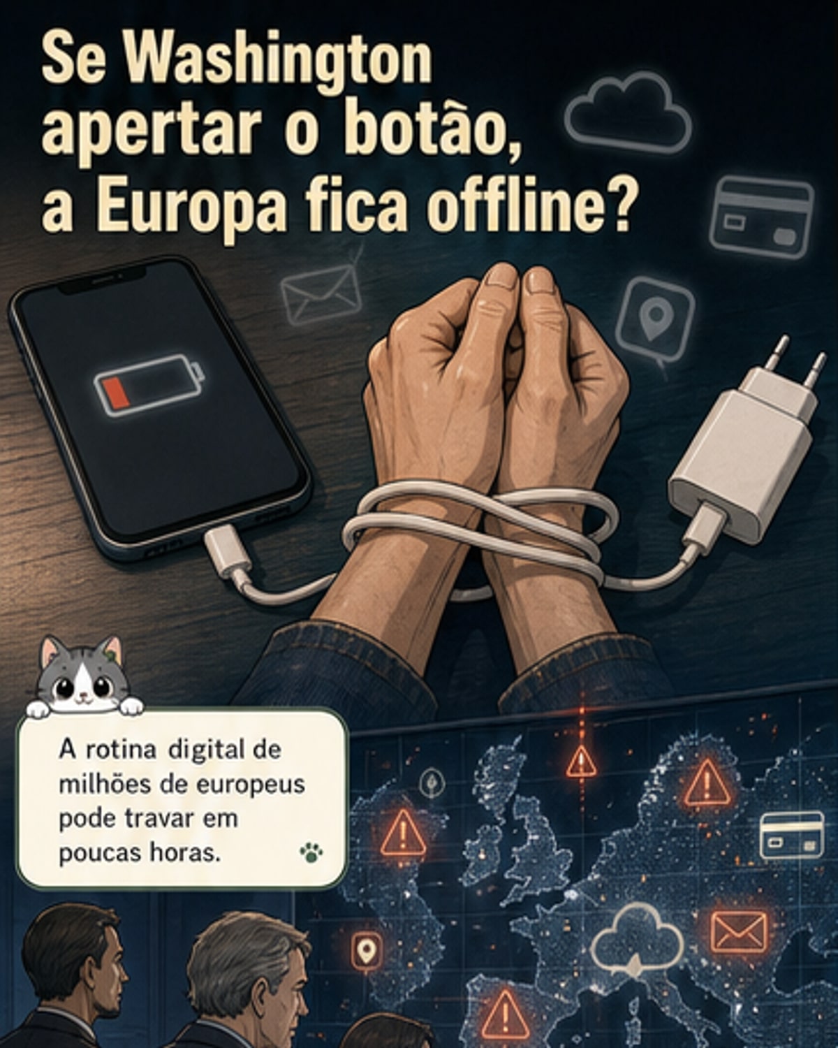 Europa exposta pela dependência digital