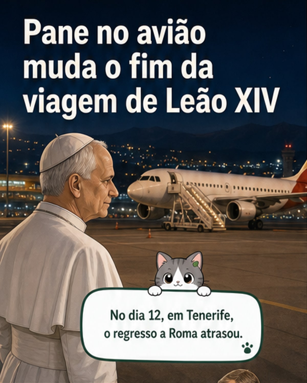 Papa Leão XIV encerra viagem à Espanha