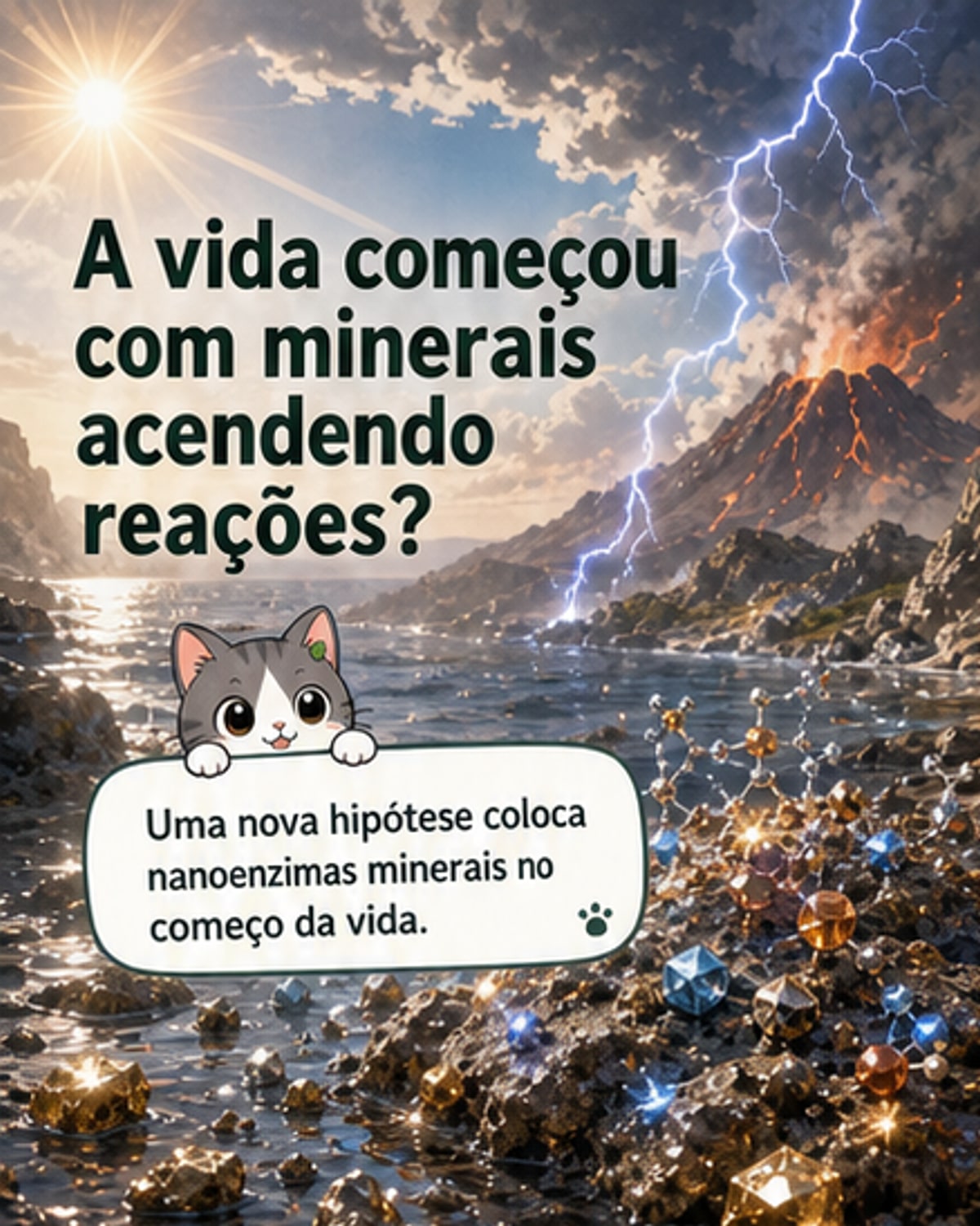 Como nanopartículas minerais podem ter dado origem à vida