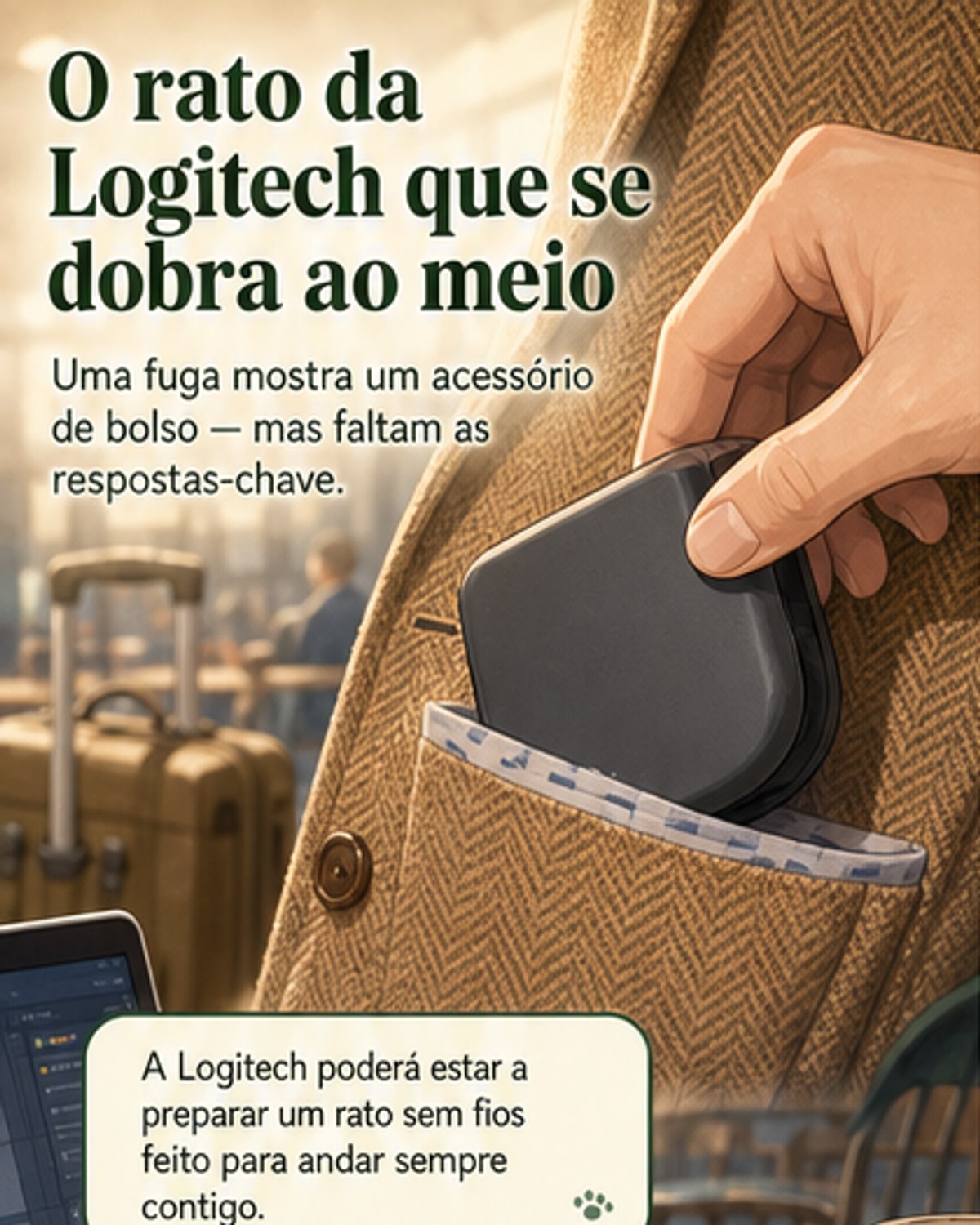 Logitech revela rato dobrável