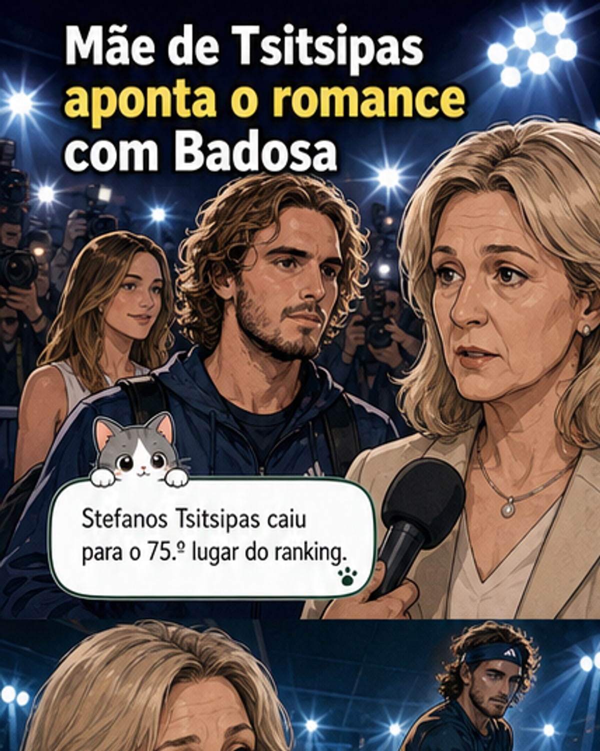 Mãe de Tsitsipas culpa namoro com Badosa por crise no ténis