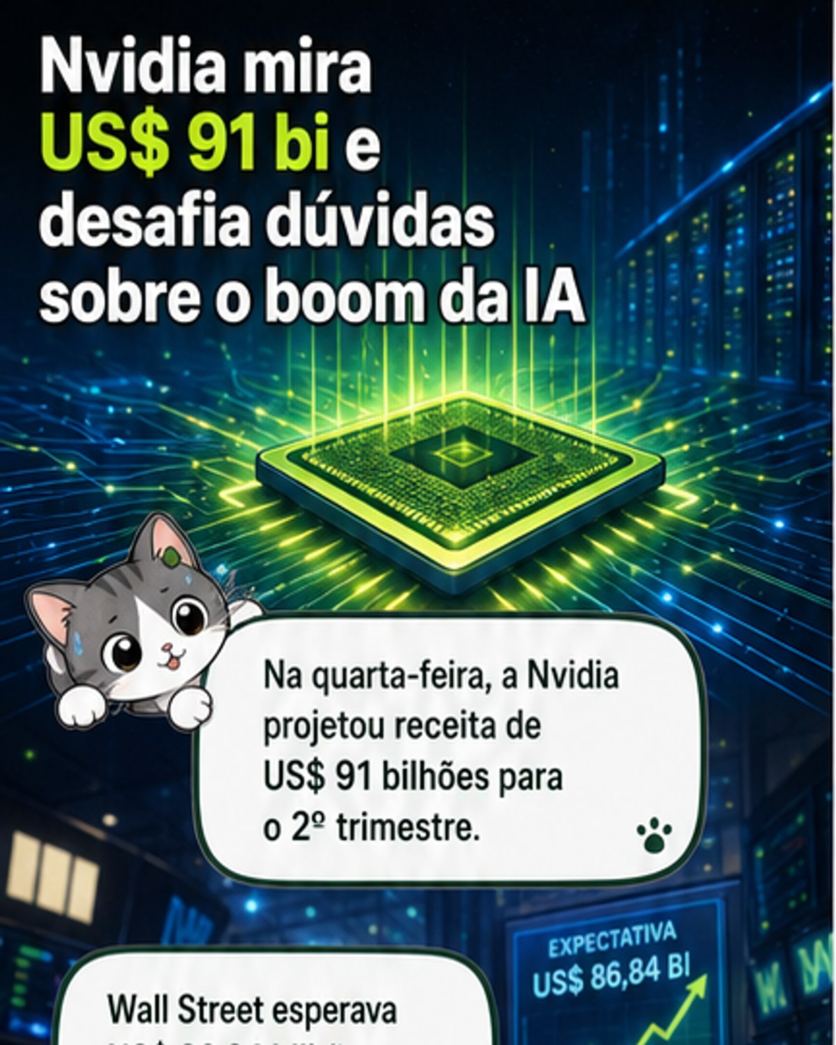 Nvidia supera projeções e anuncia recompra de US$ 80 bi