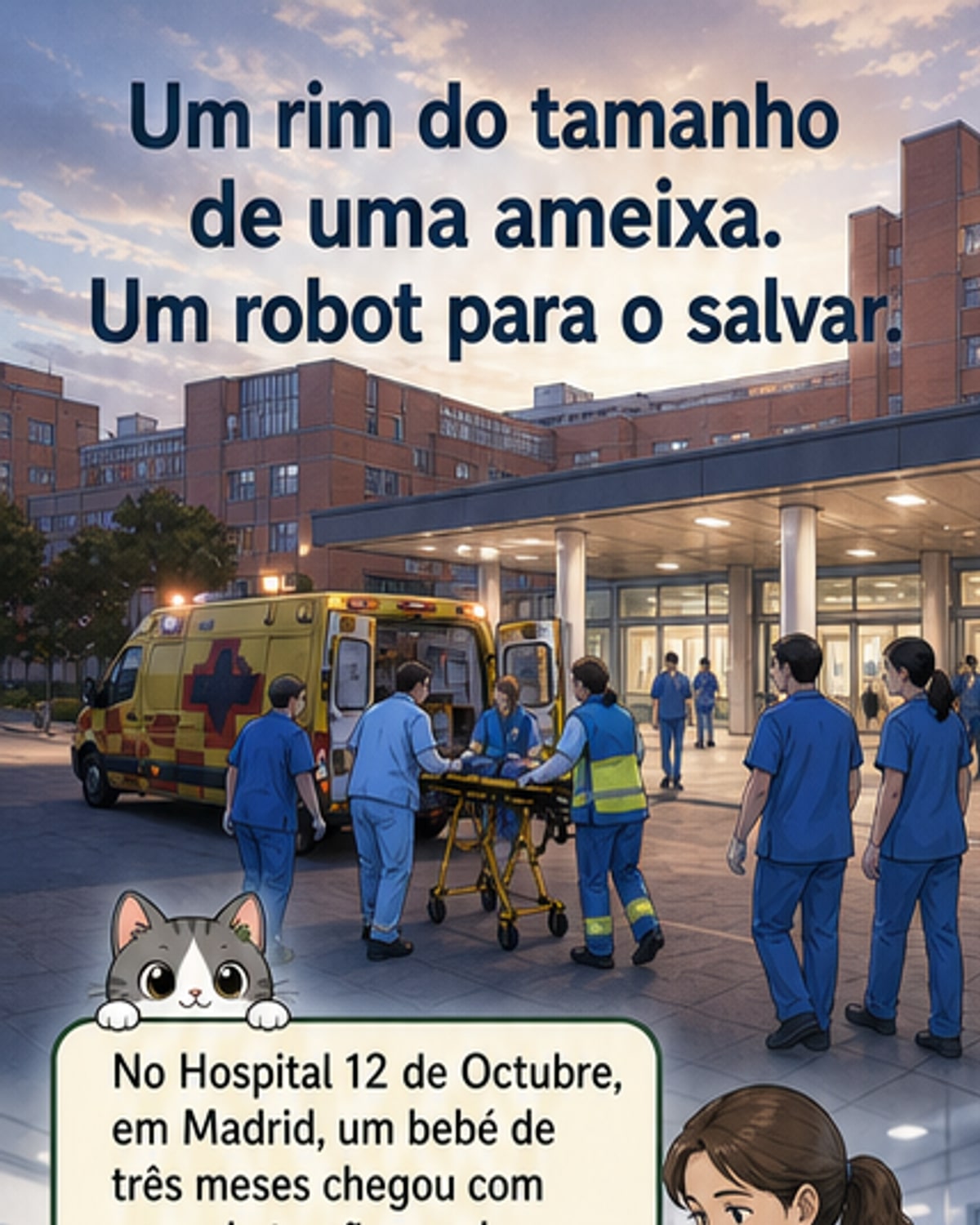 Bebé operado com robô cirúrgico