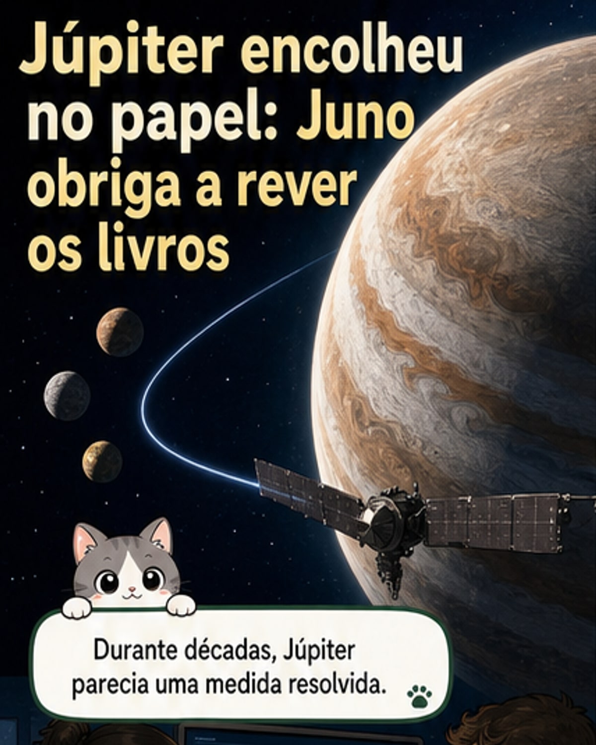 Júpiter é menor do que se pensava