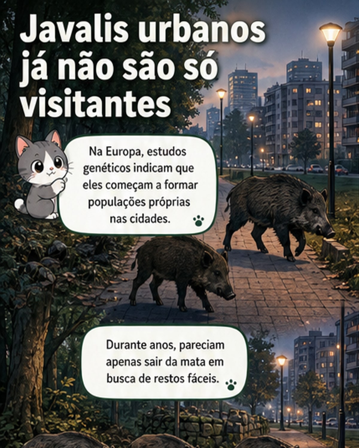 Javalis urbanos viram espécie à parte na Europa