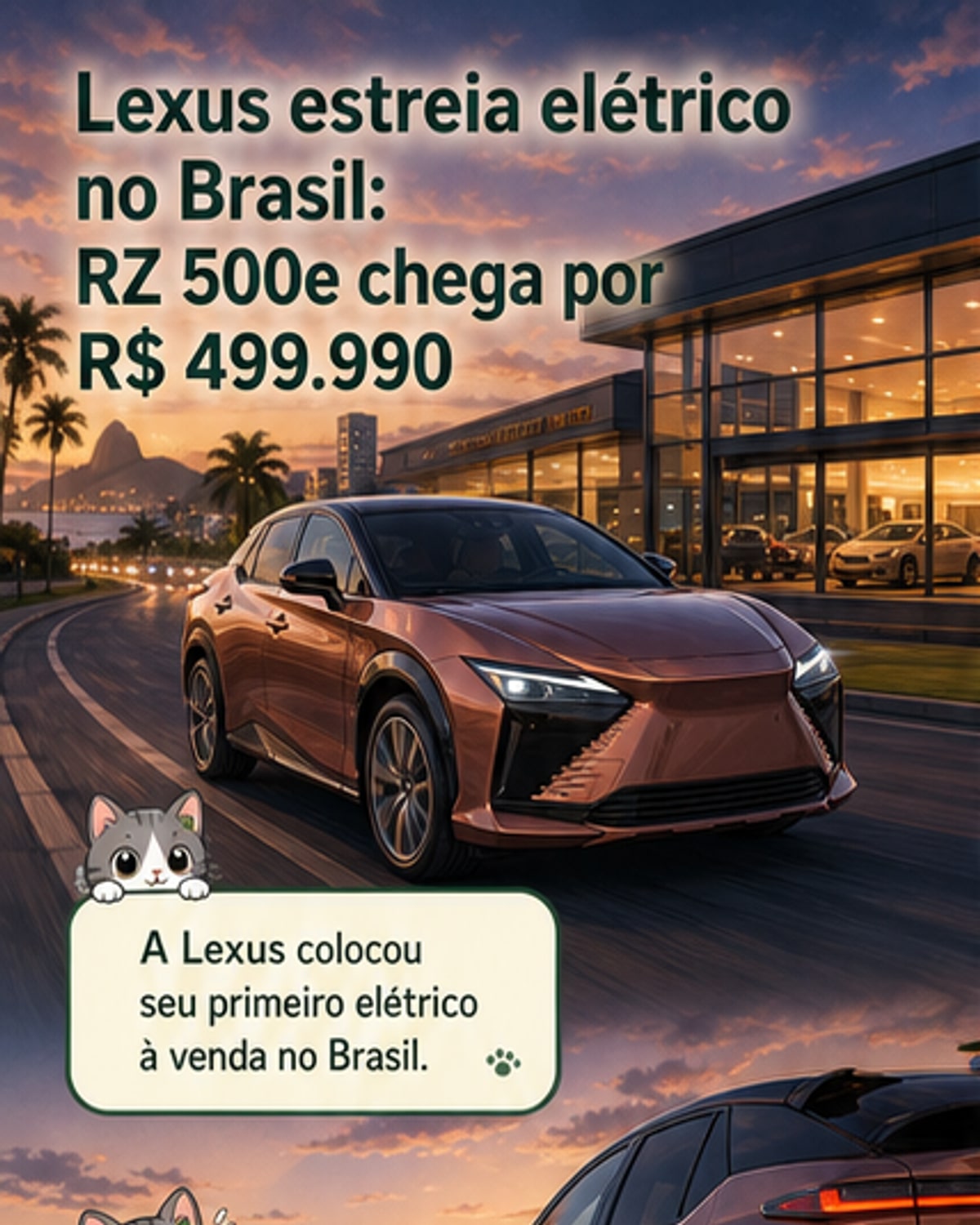 Lexus lança primeiro elétrico no Brasil