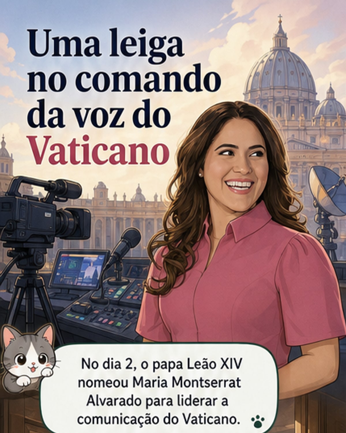 Primeira mulher não religiosa vai chefiar comunicação do Vaticano