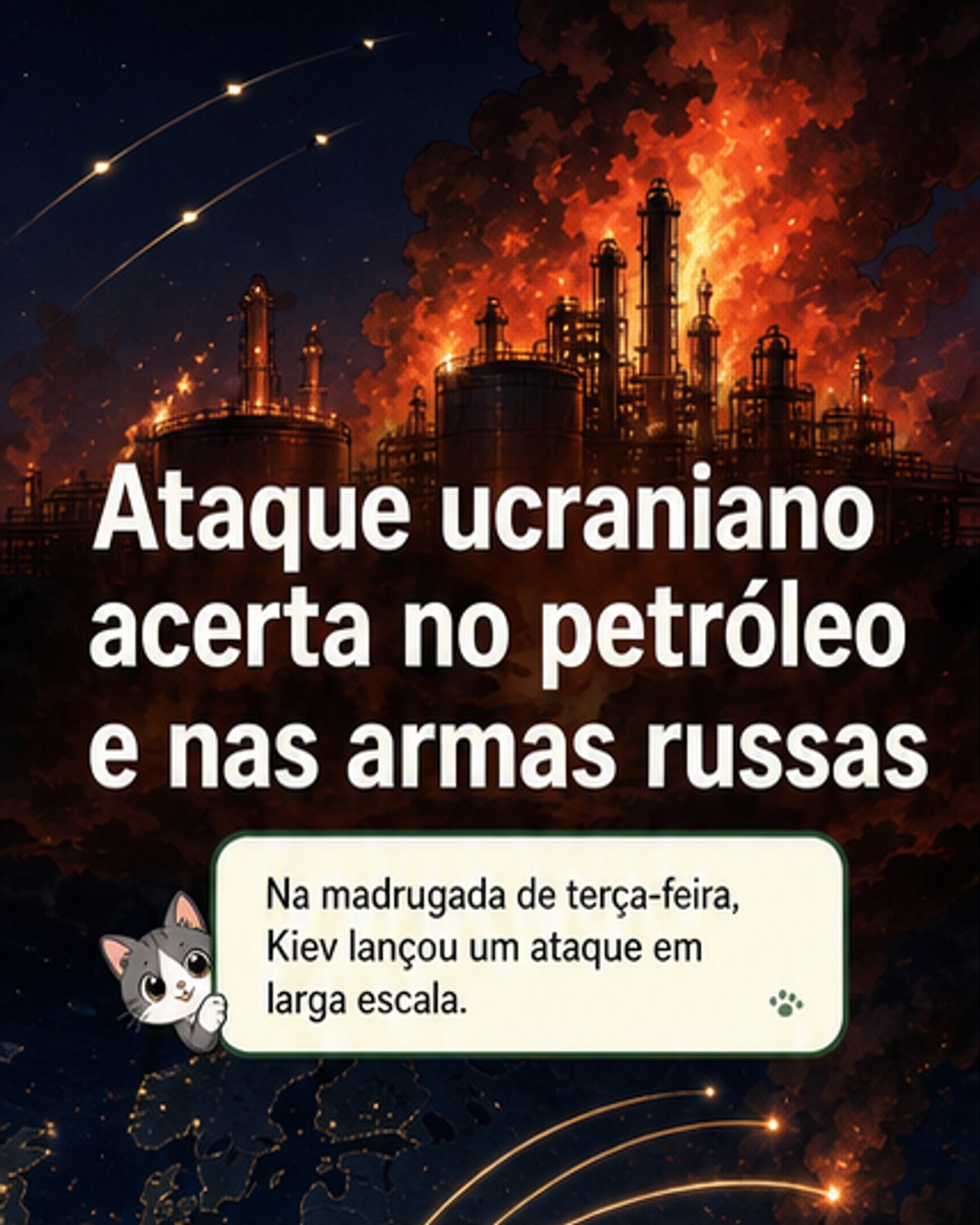 Ucrânia ataca refinaria e fábrica de armas na Rússia