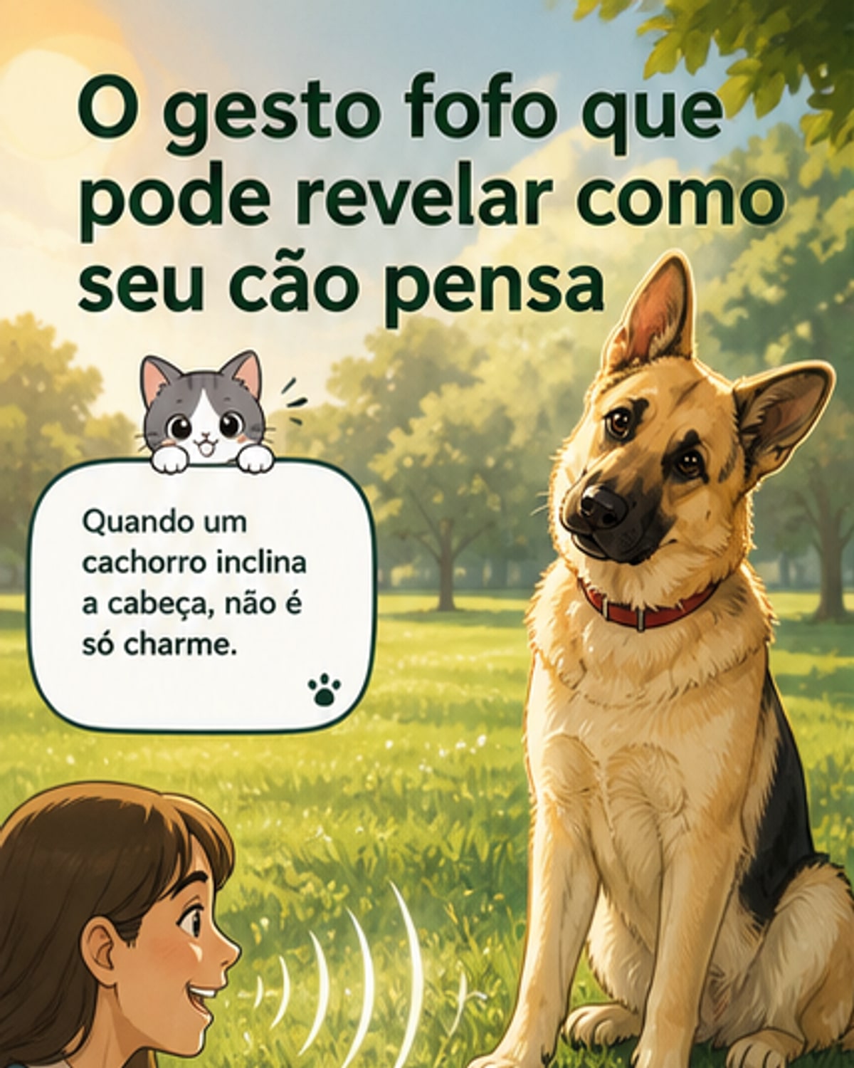 Por que cães inclinam a cabeça ao ouvir você?