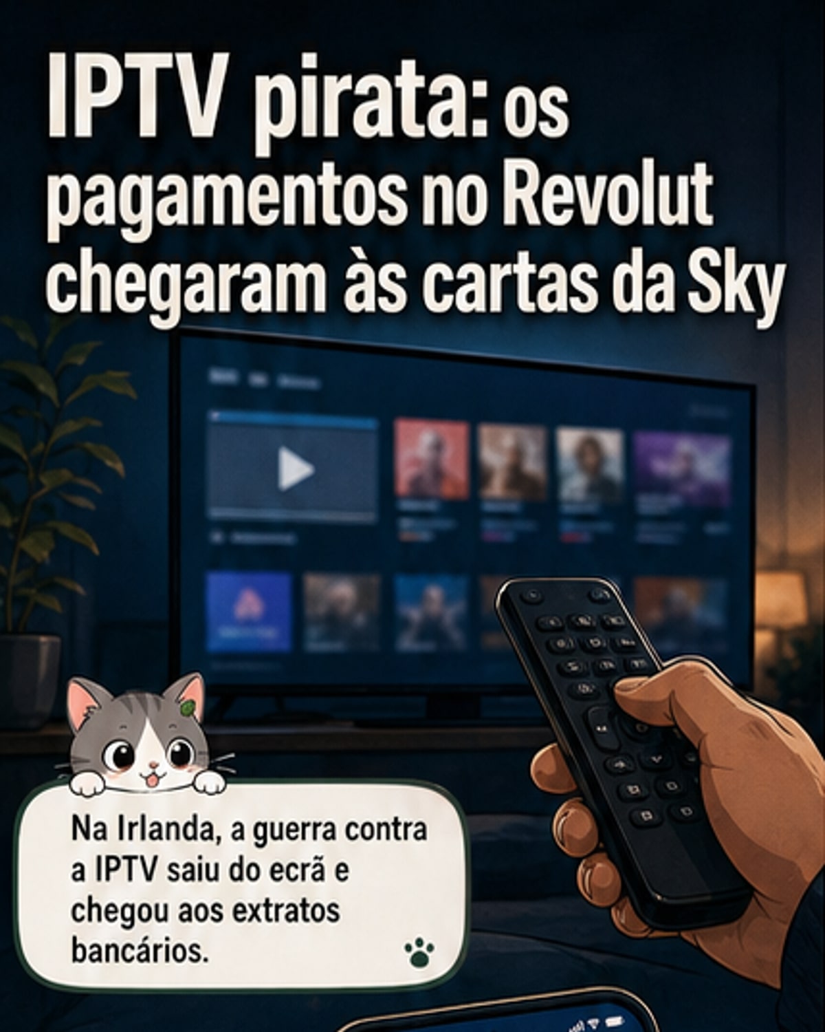 Pagamentos da Revolut usados contra IPTV pirata