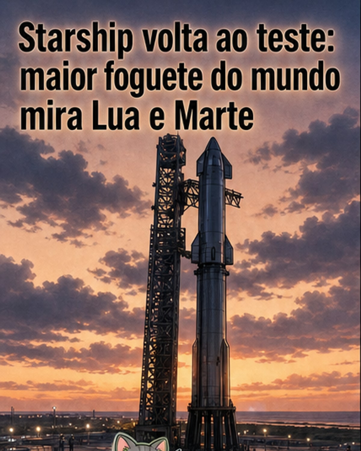 Lançamento da Starship hoje