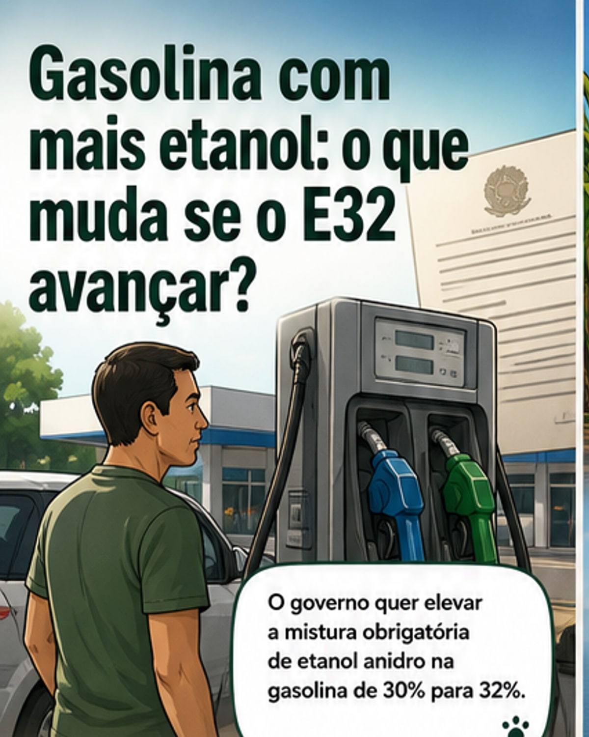Governo quer mais etanol na gasolina