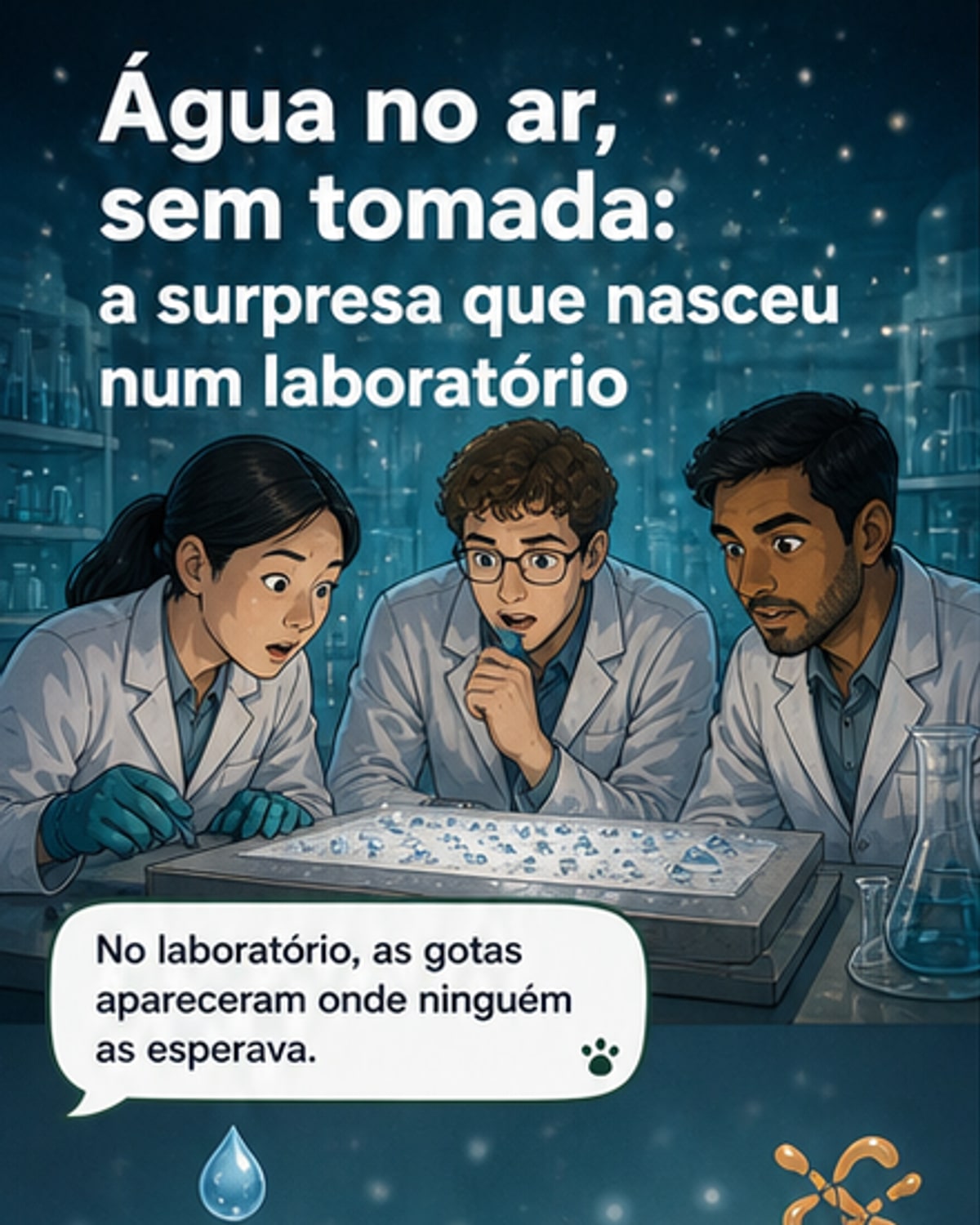 Material capta água do ar sem energia