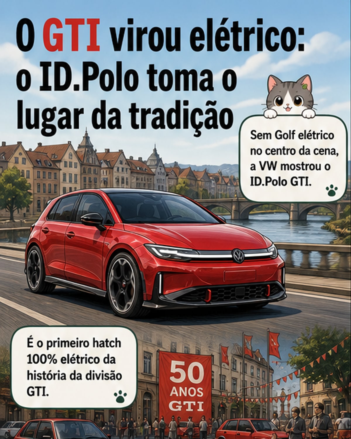 VW revela ID.Polo GTI elétrico com 226cv