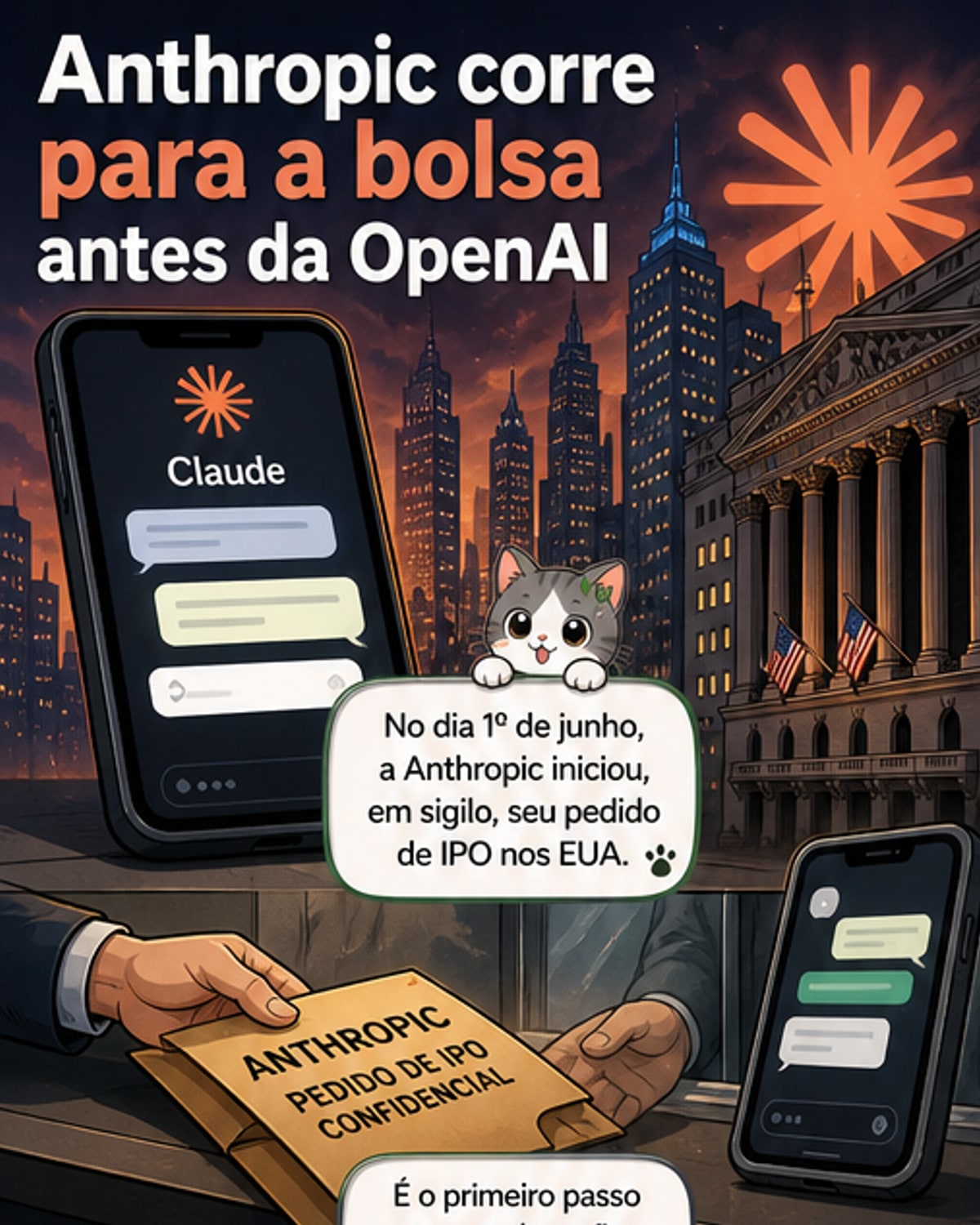 Anthropic corre para IPO antes da OpenAI