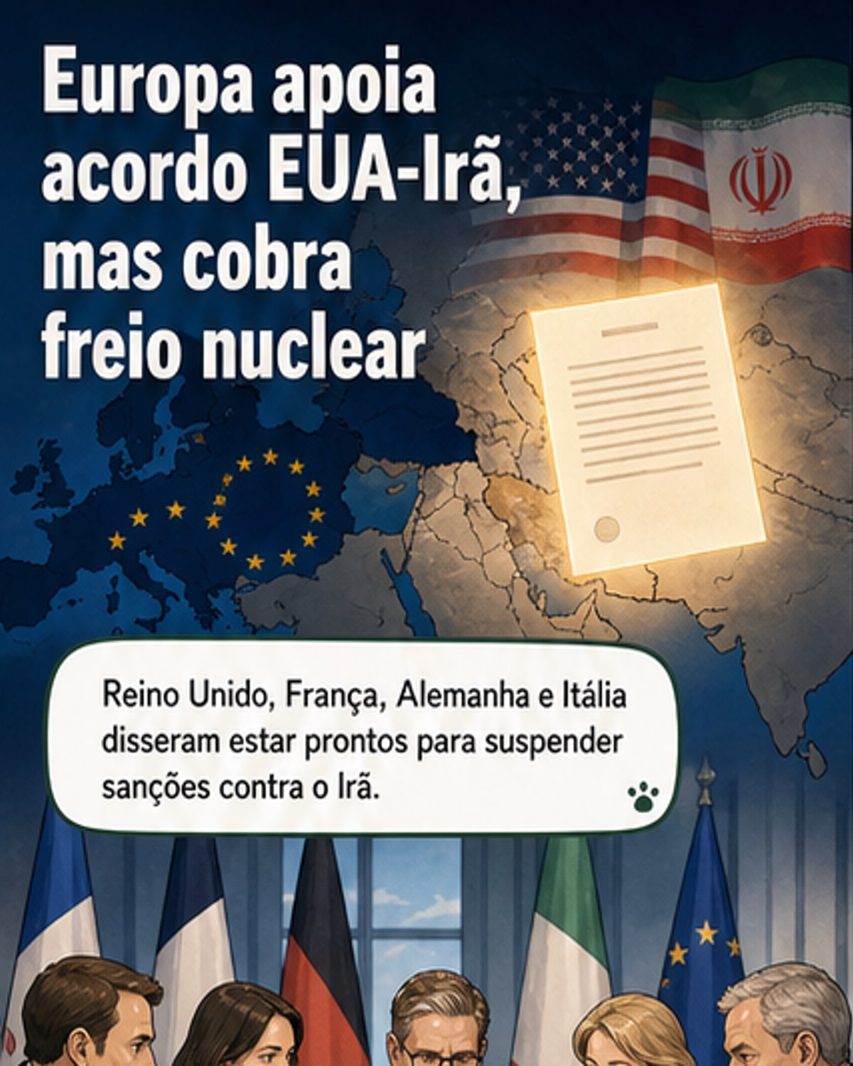 Europa apoia acordo EUA-Irã, mas impõe condições